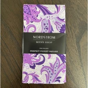 Nordstrom Perfect Pocket Square // Purple and White pattern